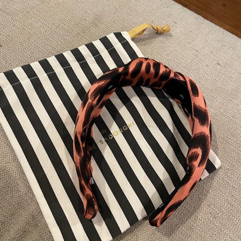 Lele Sadoughi headband - Blush leopard